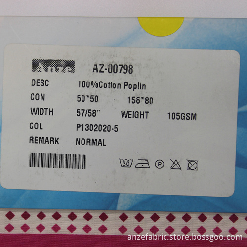 Fashion printed cotton thailand poplin fabric